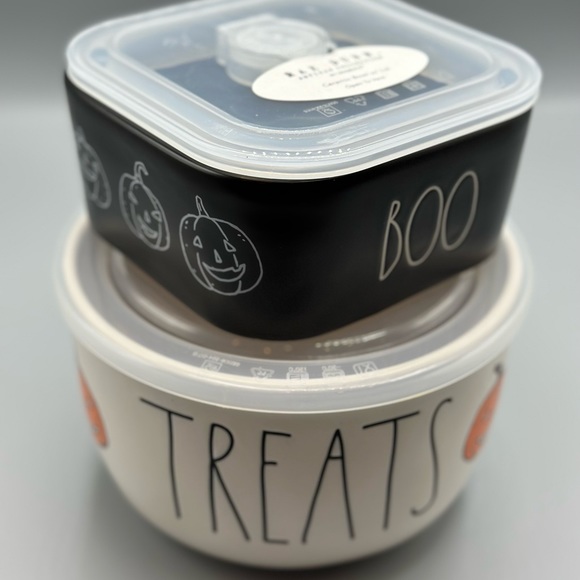 Rae Dunn Holiday Halloween Rae Dunn Two Ceramic Storage Containers